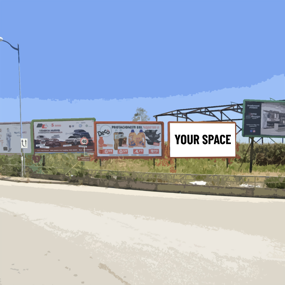SPAZIO PUBBLICITARIO 600 x 300 Viale America (AUGUSTA) Dal 12/04/2027 al 25/04/2027 14 giorni